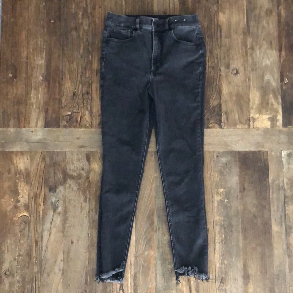 EXPRESS Black Washed Ankle Skinny Jeans Size 4